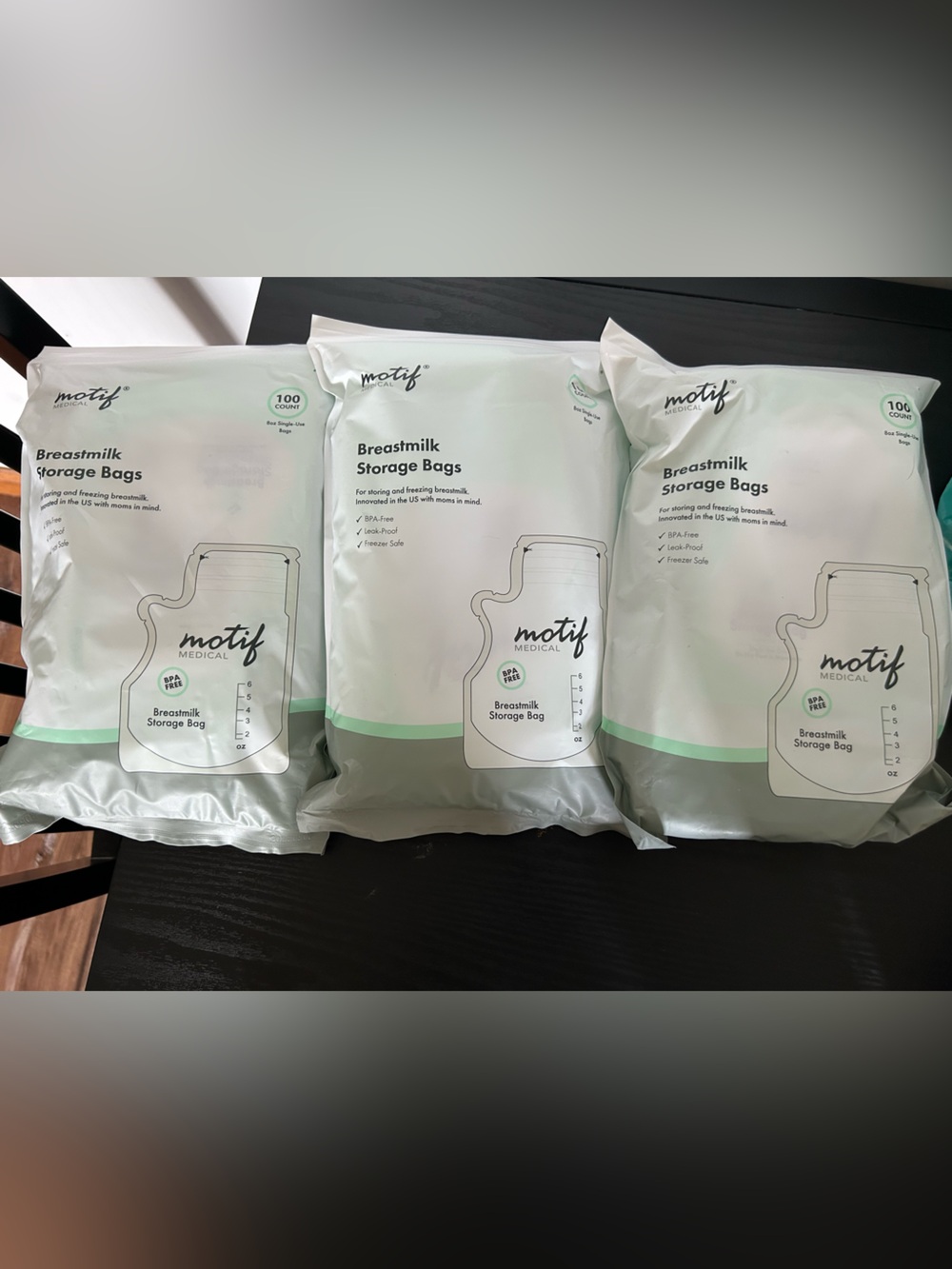 Motif Medical Breastmilk Storage Bags - 100 count (3 Packs)